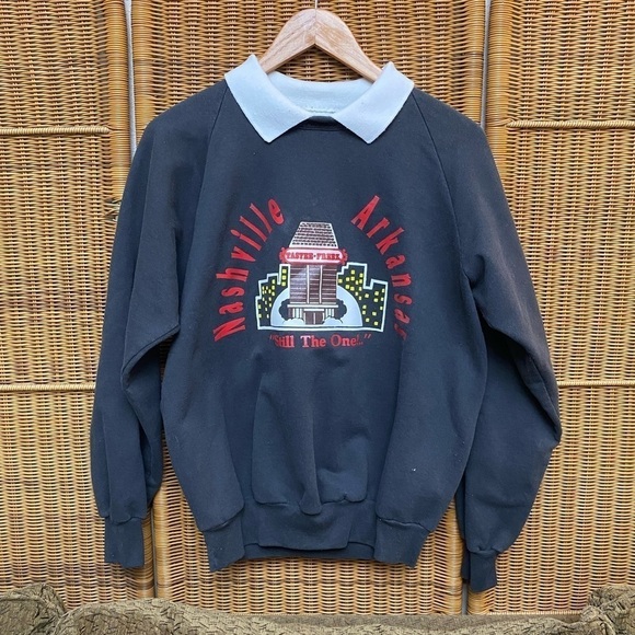 TASTEE FREEZE 1980s vintage retro collared crewneck sweater uniform arkansas - Picture 1 of 11